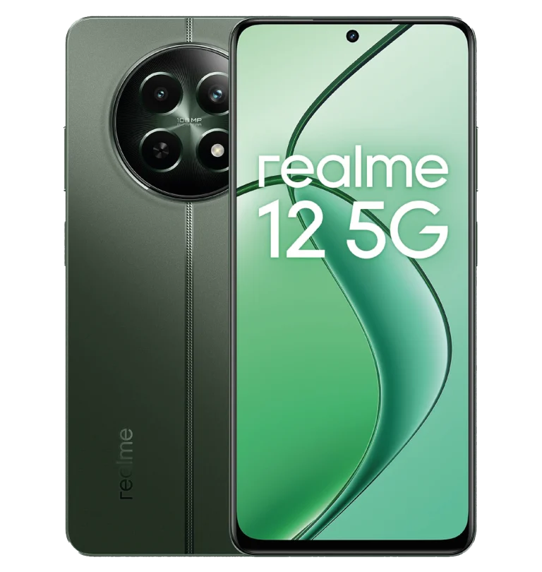 REALME 12 5G - 256GB, 50MP cámara con IA, pantalla de 6,72 pulgadas, batería de 5000mAh.