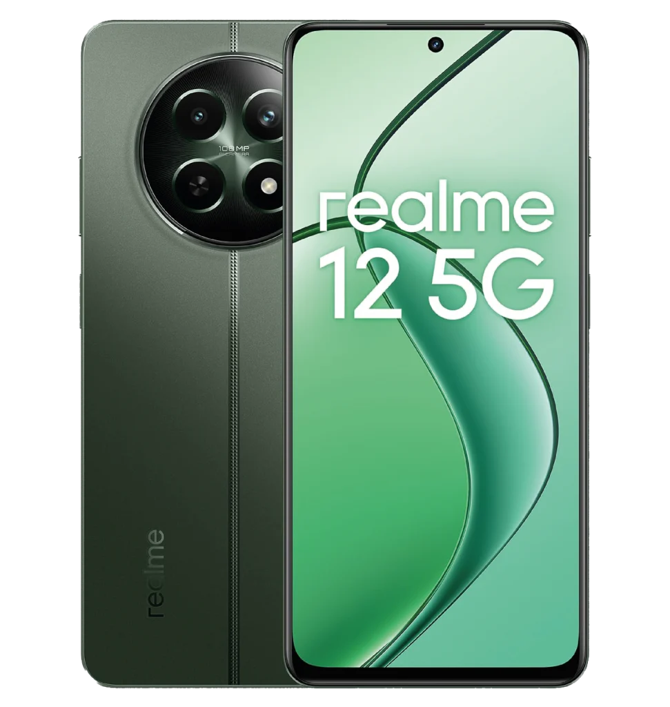 REALME 12 5G - 256GB, 50MP cámara con IA, pantalla de 6,72 pulgadas, batería de 5000mAh.