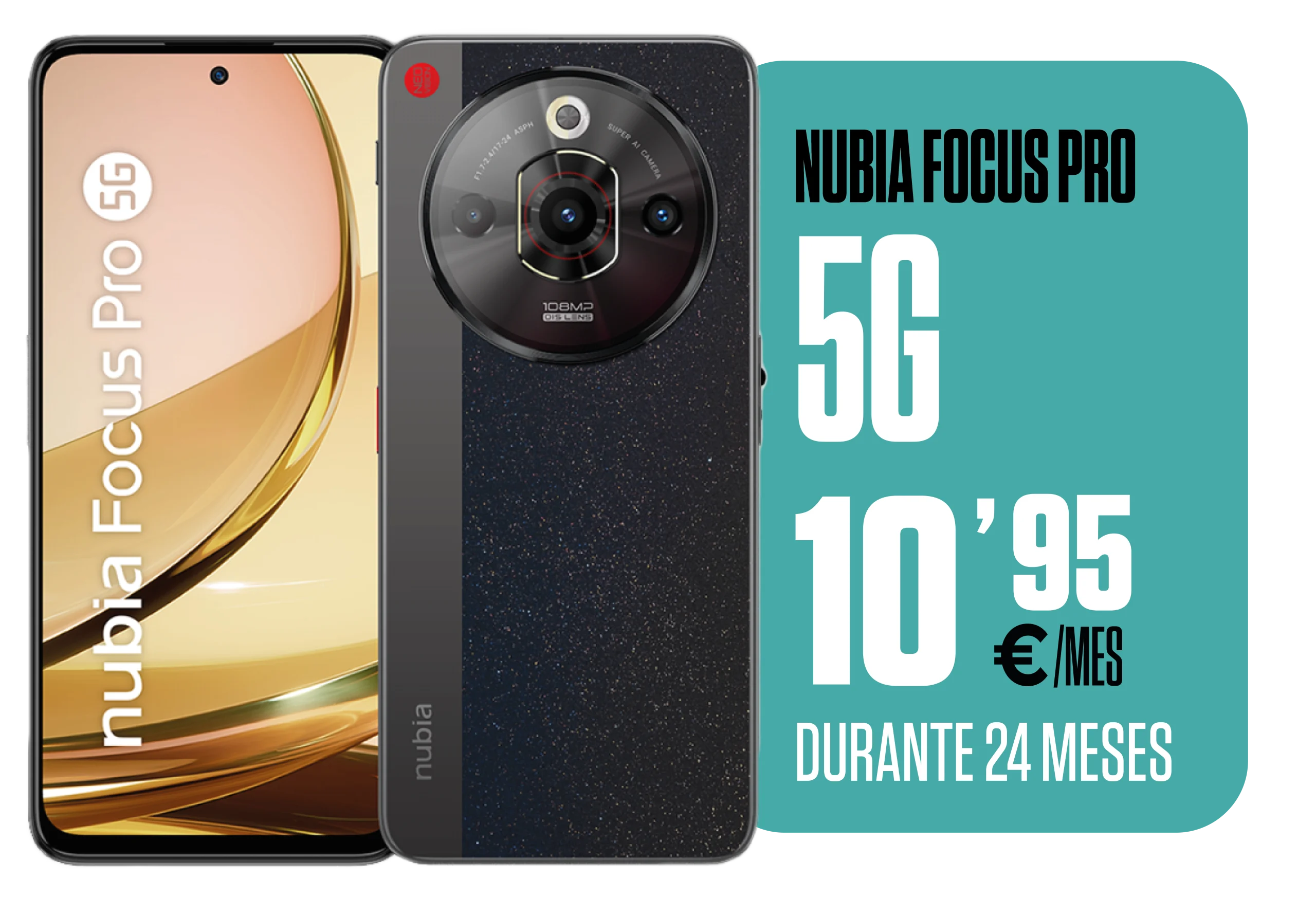 ZTE Nubia Focus Pro 5G oferta especial a 10,95 euros al mes durante 24 meses